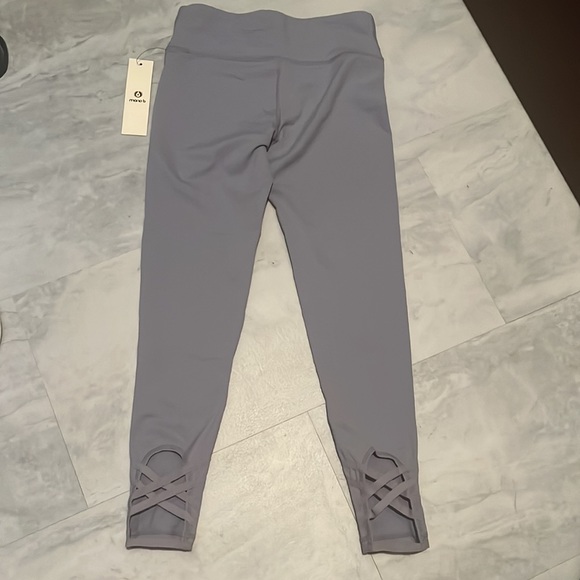 Mono B Pants - Mono B    NWT  Grayish lavender   Athletic Leggings    cut out bottoms    Size S